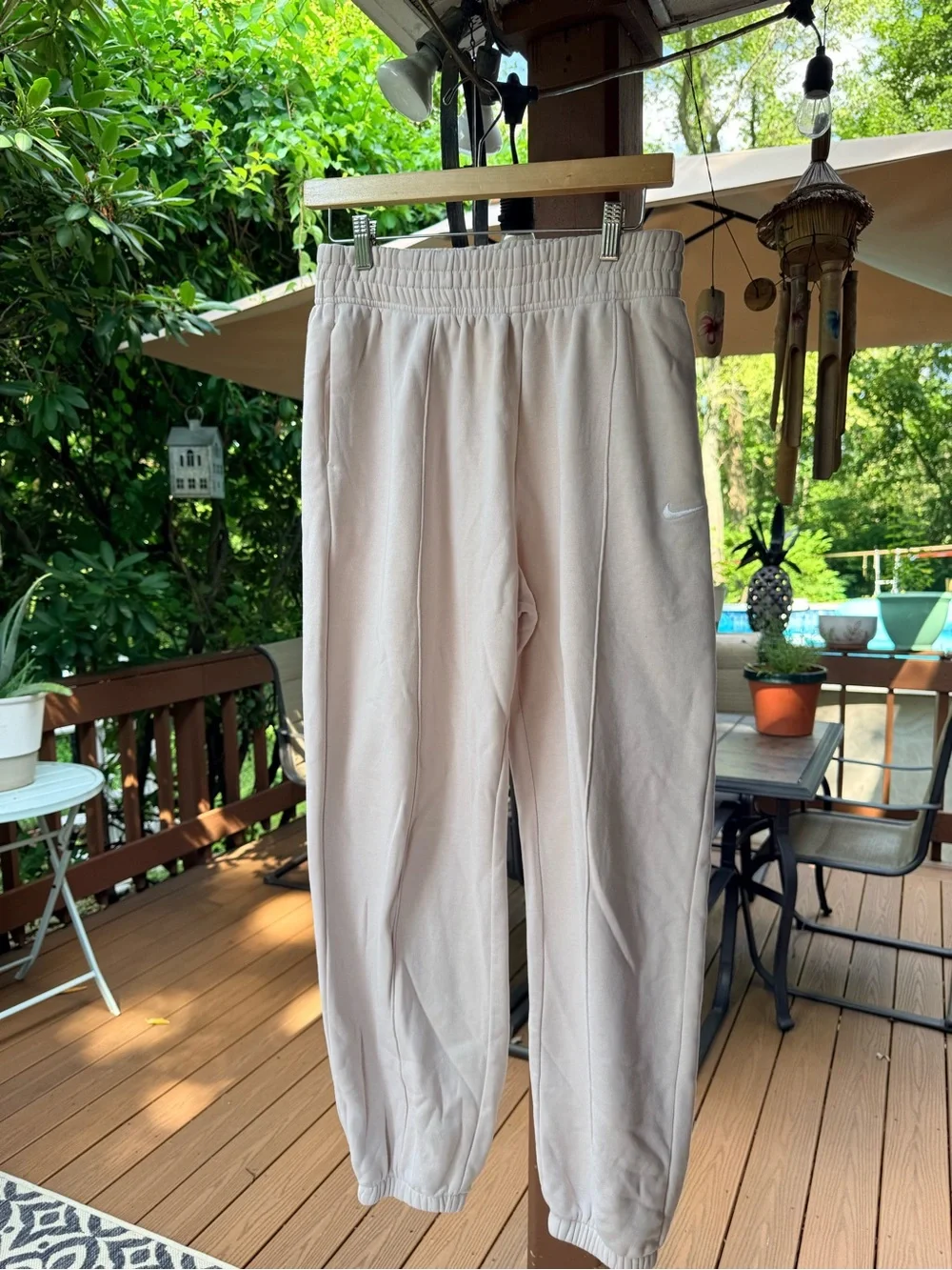 Nike Women's Light Beige High-Waist Joggers